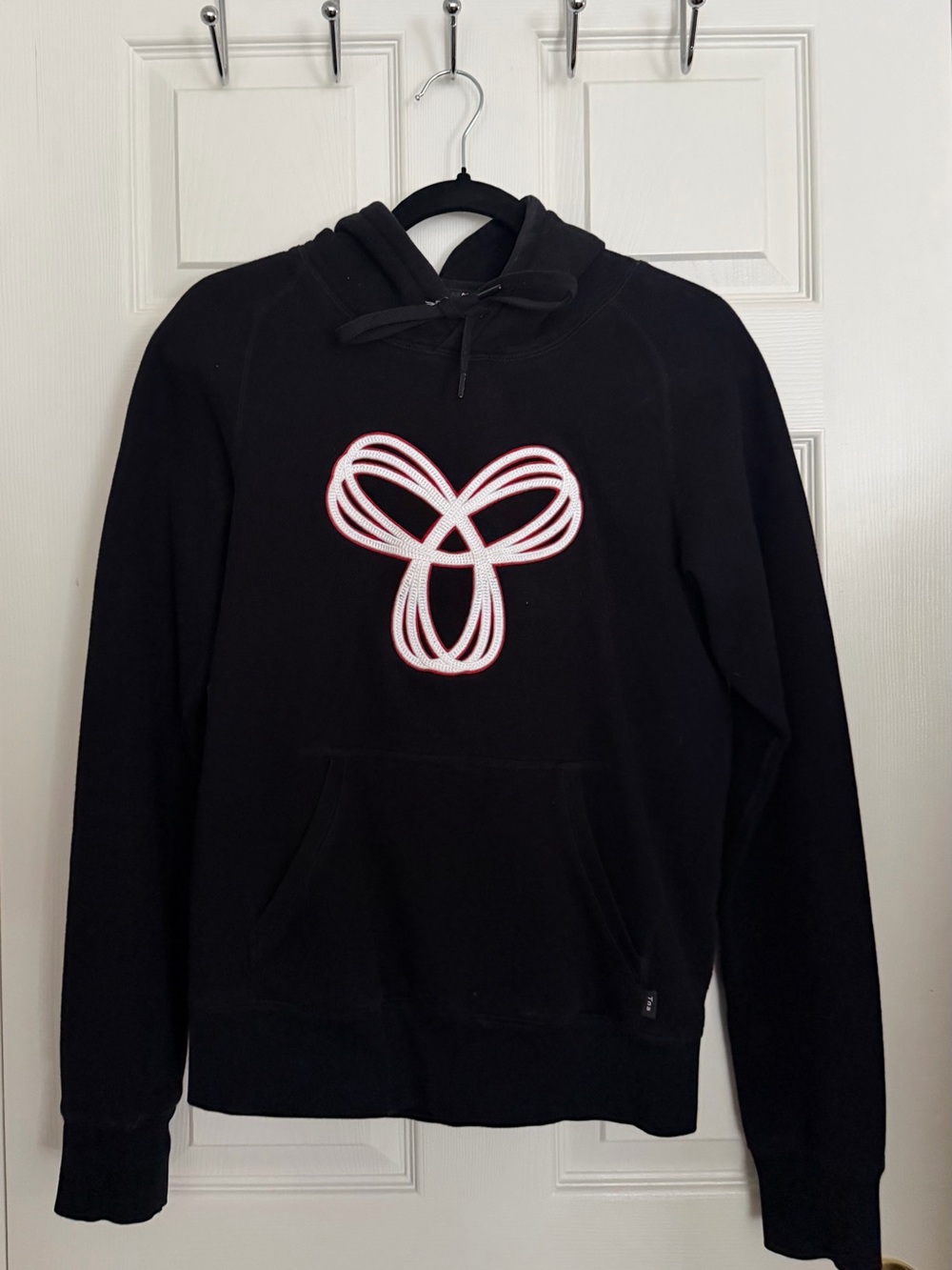 TNA Black Hoodie with White & Red Stitched Logo